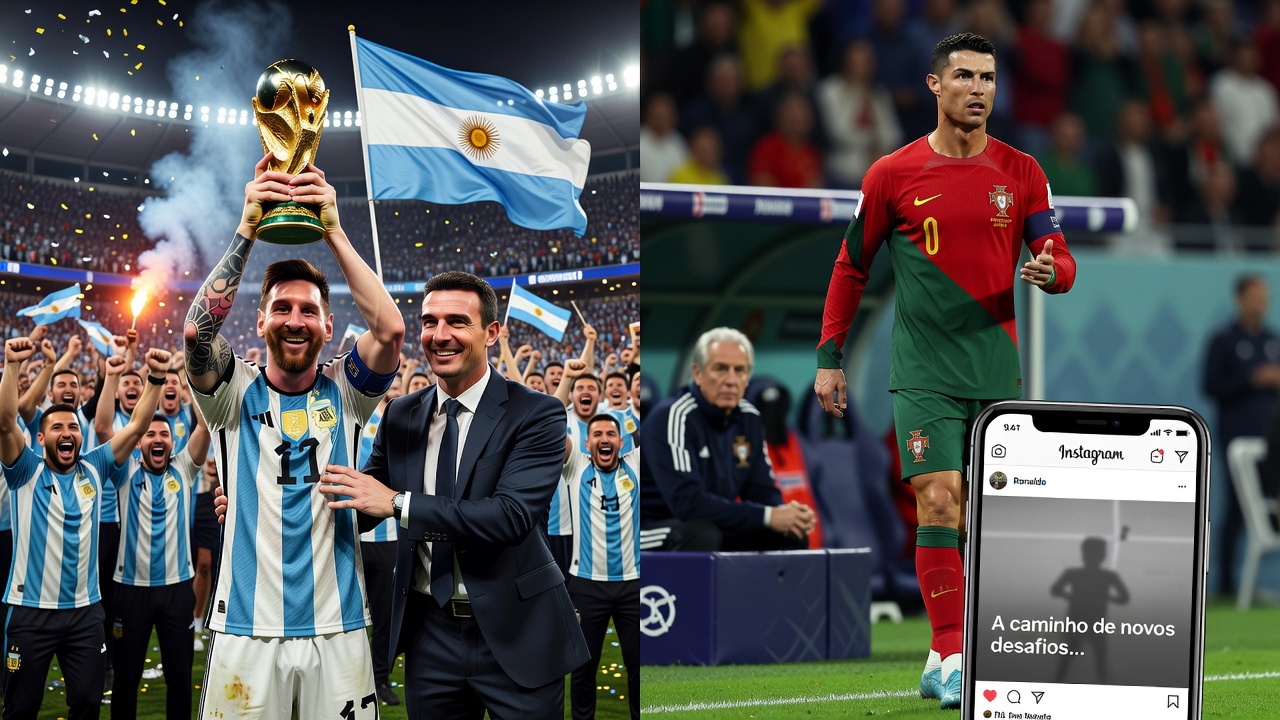 Messi e Ronaldo encerram ciclos nas seleções da mesma forma inesperada